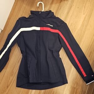 Tommy Hilfiger Navy Utility Jacket with Red & White Racing Stripes
